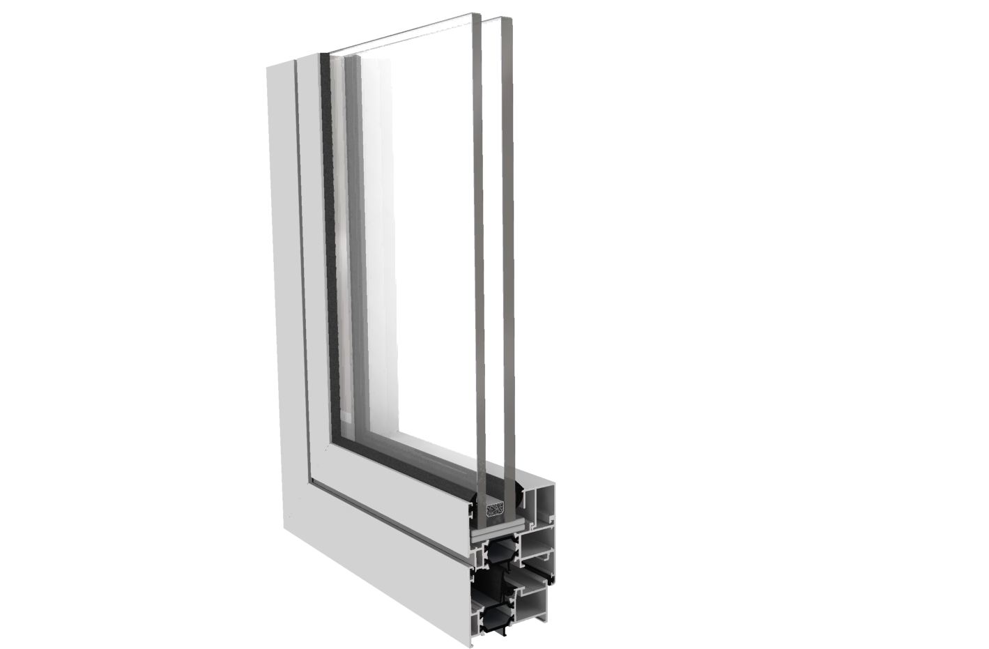 Corte técnico do perfil SAPA P70 OC+ em Alumínio